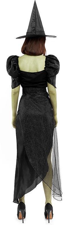 Disfraz de Bruja Negra de Manga Corta para Mujer Brujas Partilandia
