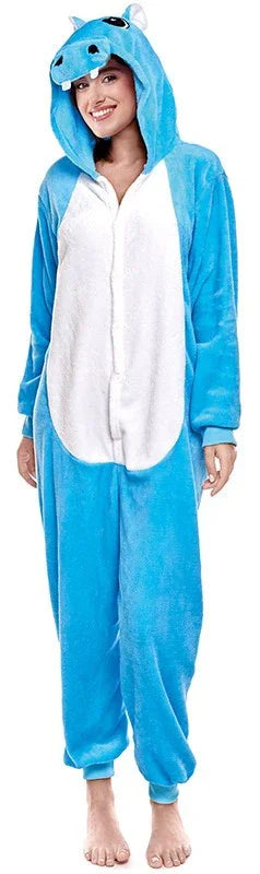 Disfraz de Hipopótamo Azul de Peluche para Adulto Hipopótamo Partilandia