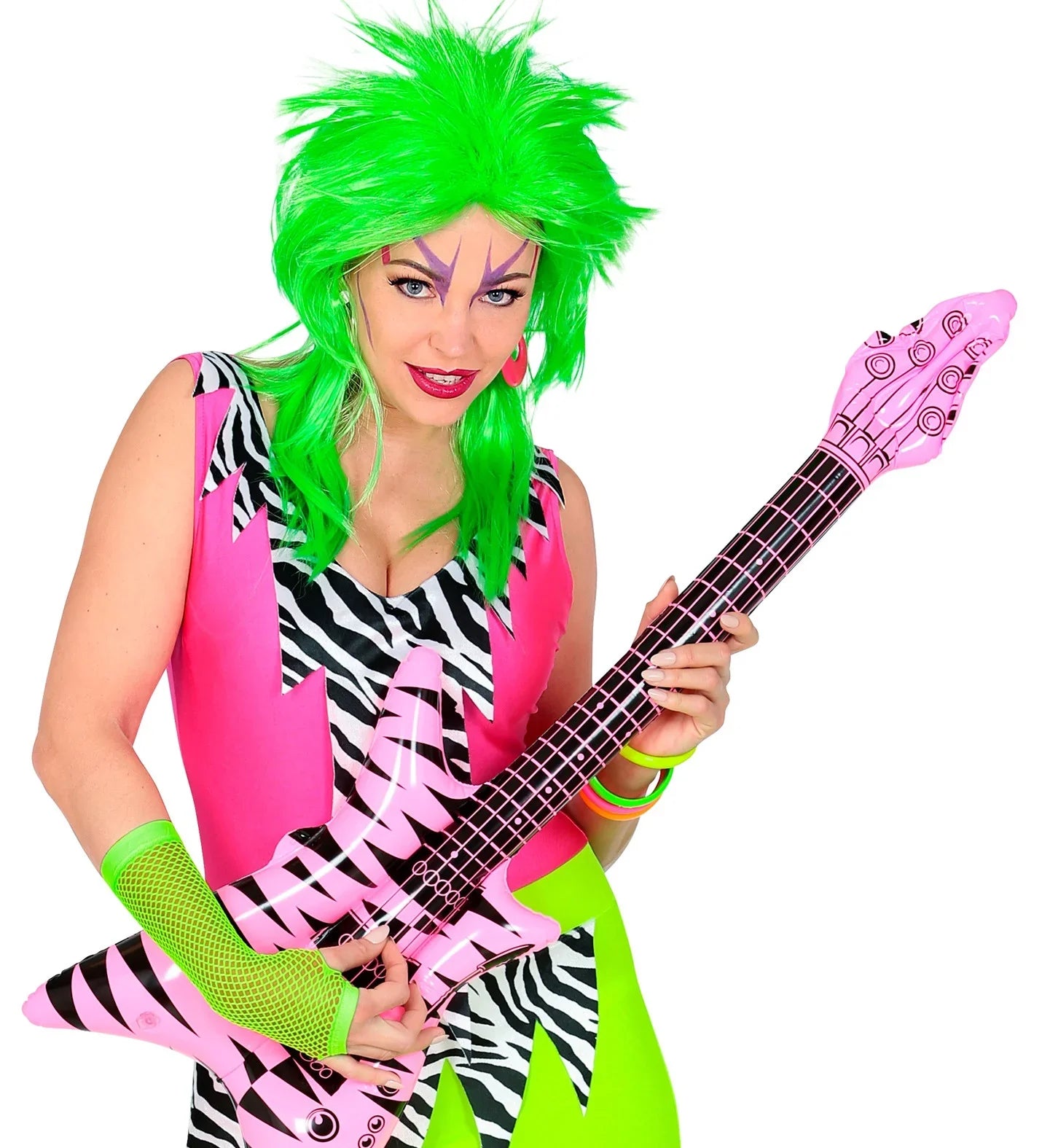 Guantes de Red Verde Neón Largos sin Dedos Guantes Widmann