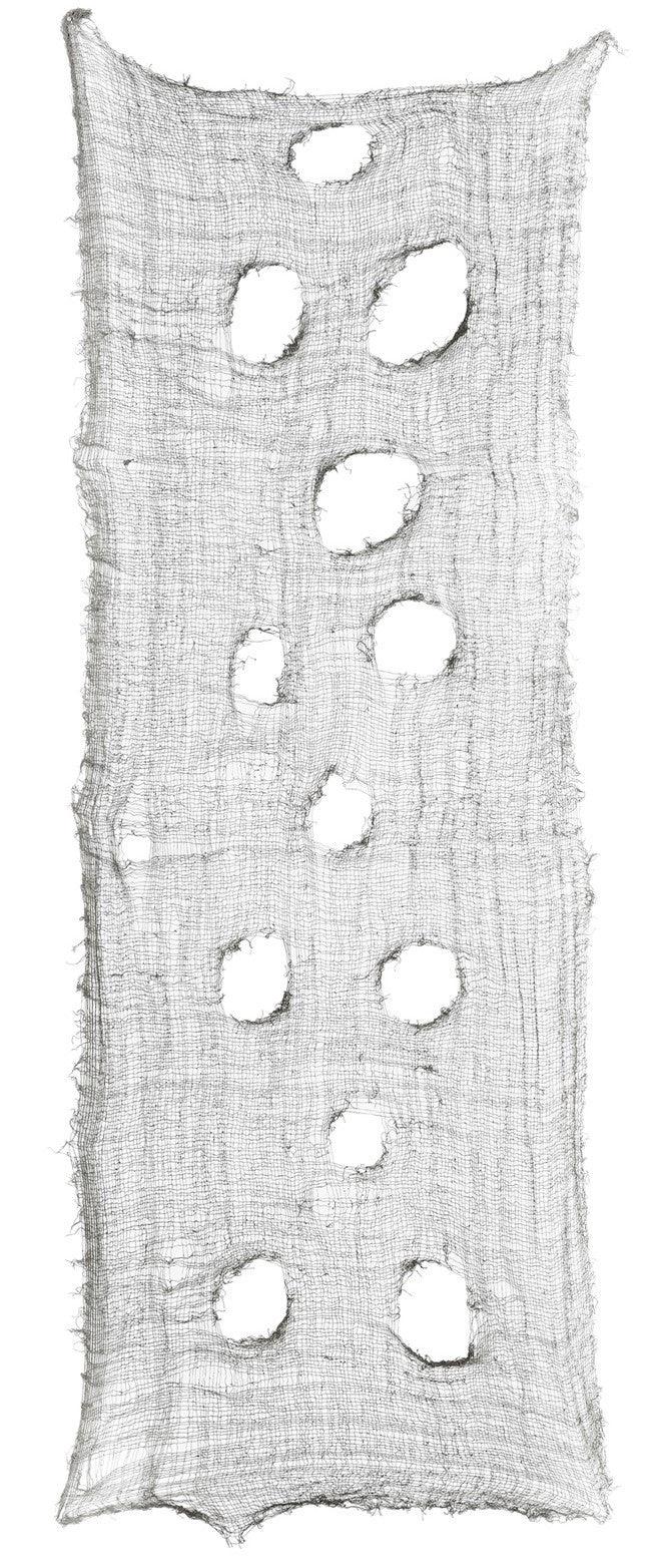 Tela Terrorífica Gris para Decoración de Halloween Decoración Halloween Widmann