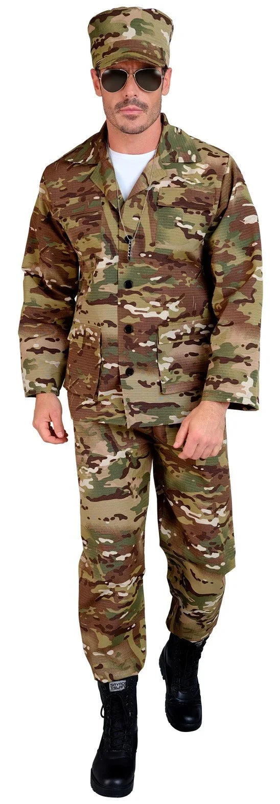 Disfraz de Soldado Militar para Hombre Camuflaje Widmann