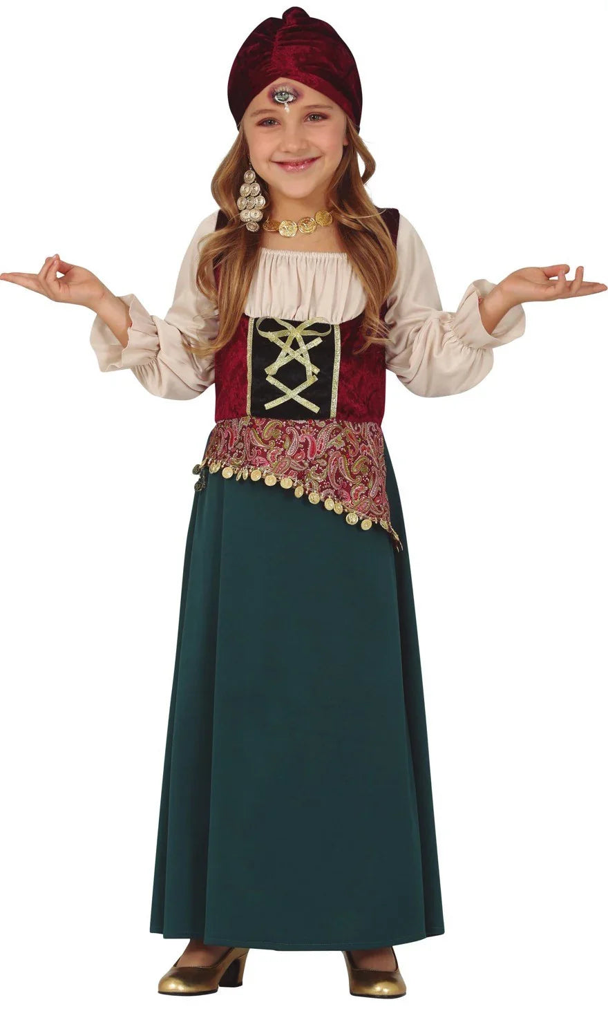 Disfraz de Zíngara Adivina para Niña Gitanas Guirca