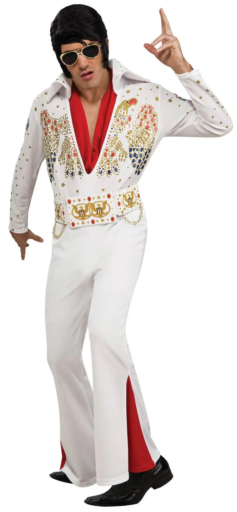 Disfraz de Elvis Rey del Rock Blanco para Hombre Elvis Rubies