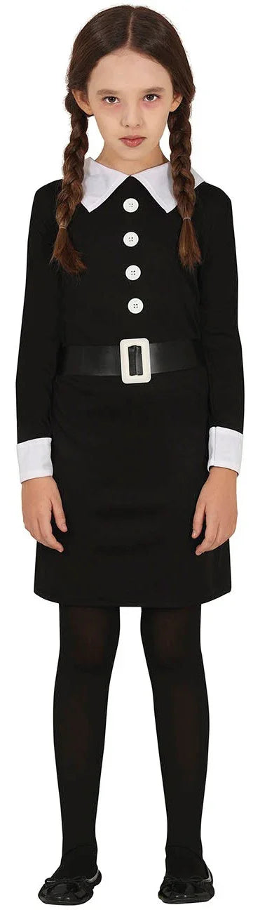 Disfraz de Miércoles para Niña Miércoles Addams Guirca