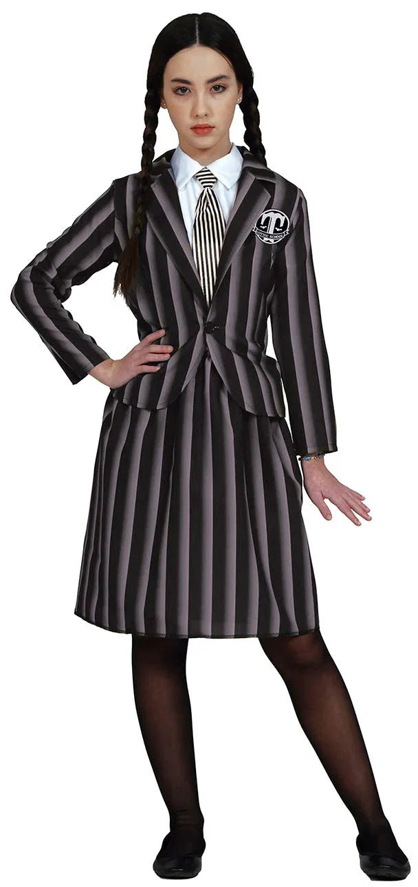 Disfraz de Miércoles Estudiante Nevermore para Niña Miércoles Addams Guirca
