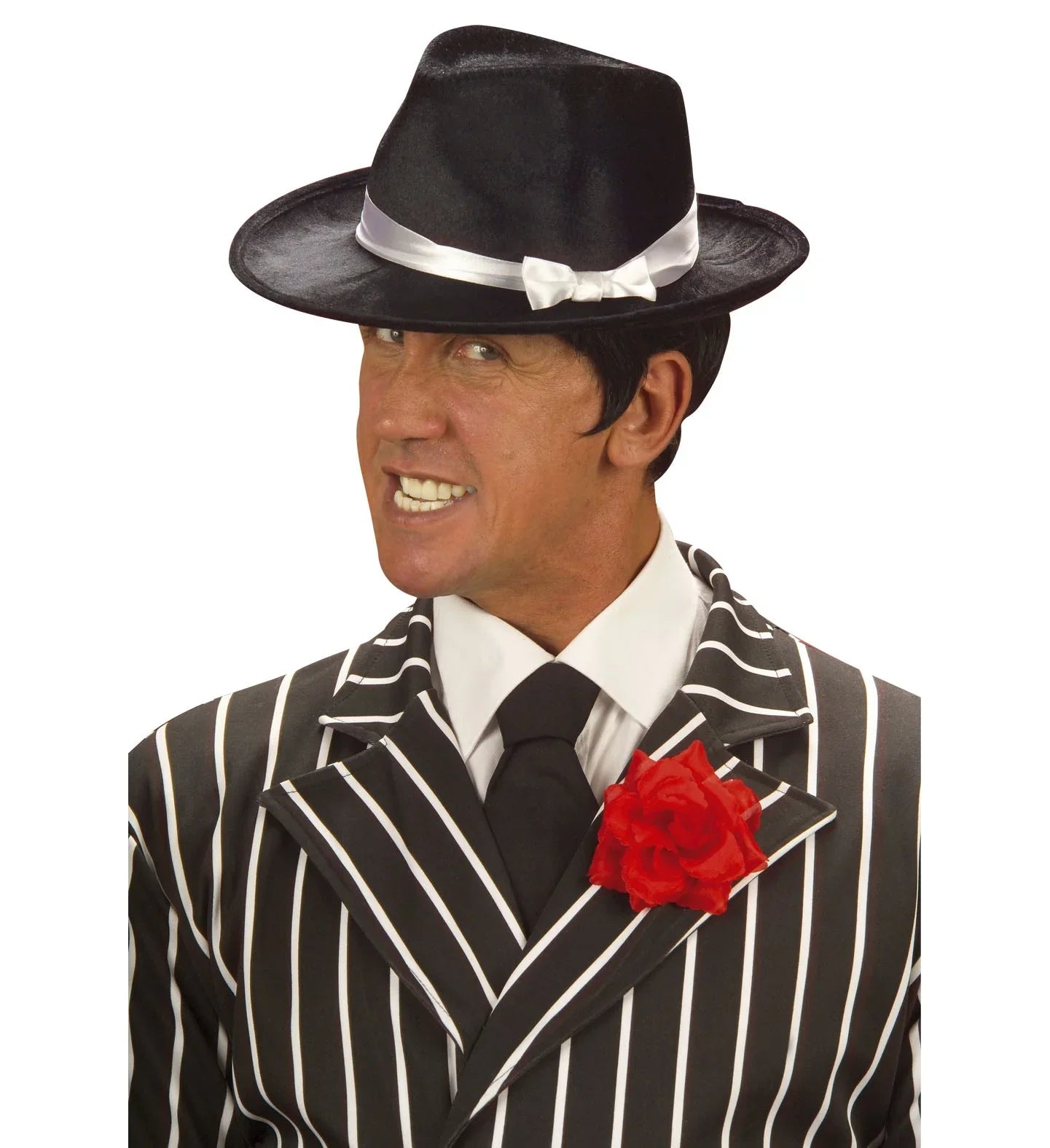 Sombrero de Gangster Negro de Terciopelo Gánster y Mafioso Widmann