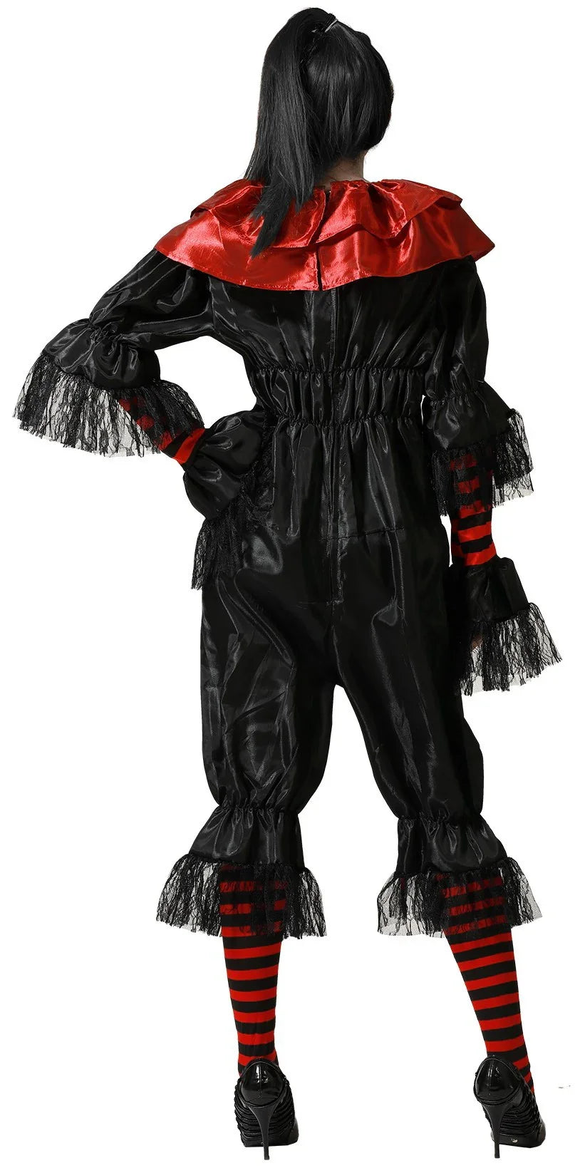 Disfraz de Payasa Asesina Negro y Rojo para Mujer Payasos Asesinos Atosa