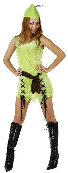 Disfraz de Arquera de Bosque para Adulto Robin Hood y Arqueros Atosa