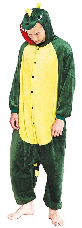 Disfraz de Dinosaurio Verde de Peluche para Adulto Dragón y Dinosaurio Partilandia