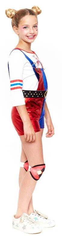 Disfraz de Harley Villana con Peto para Niña Harley Quinn Partilandia