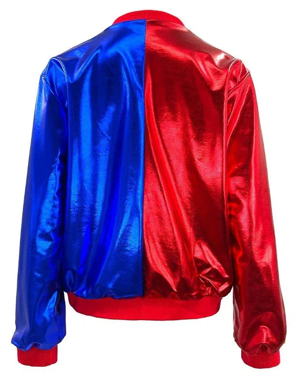 Chaqueta Bomber de Harley Villana Roja y Azul para Niña Harley Quinn Partilandia