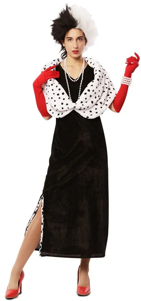Disfraz de Cruella de Vil Elegante para Mujer Cruella de Vil EuroCarnavales