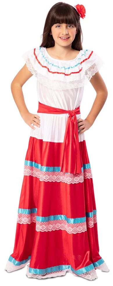 Disfraz de Cubana Tradicional para Niña Rumberos y Caribeños EuroCarnavales