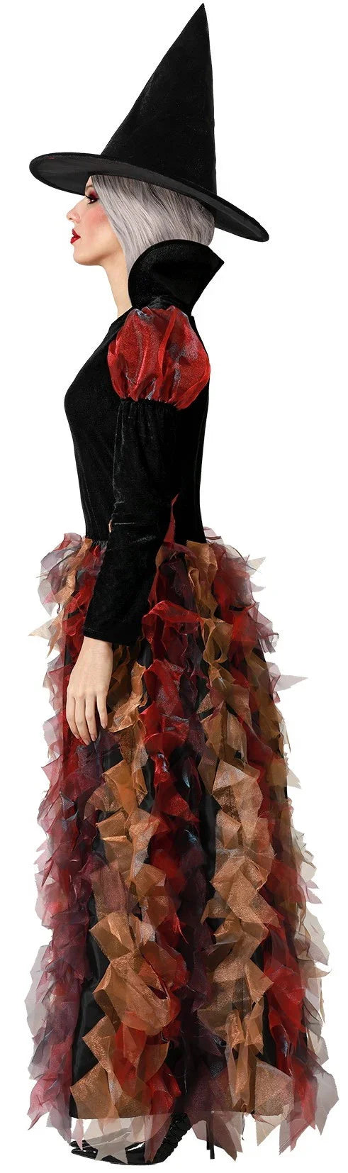 Disfraz de Bruja Multicolor Largo para Mujer Brujas Atosa