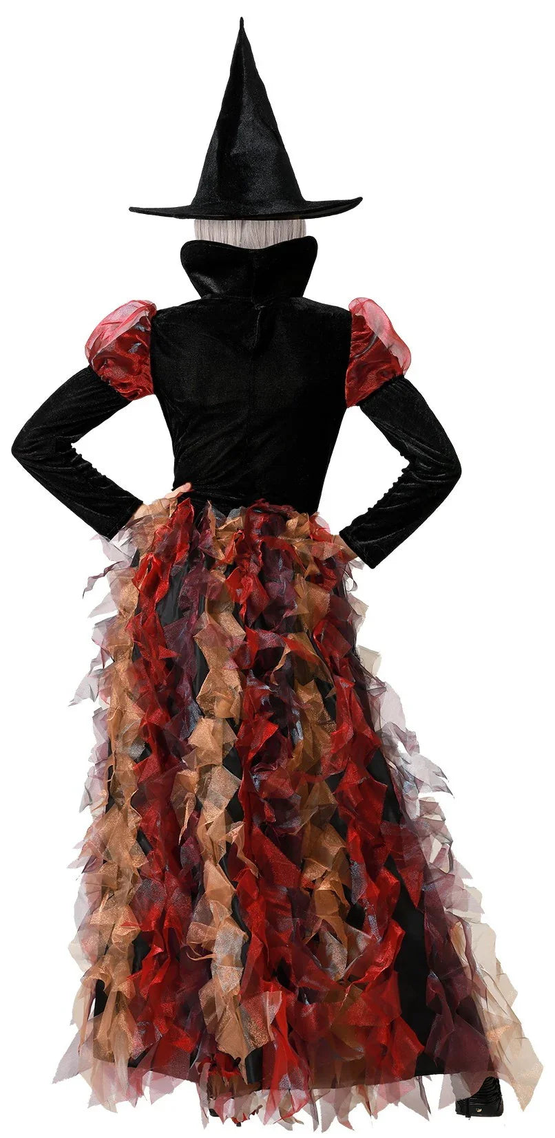 Disfraz de Bruja Multicolor Largo para Mujer Brujas Atosa