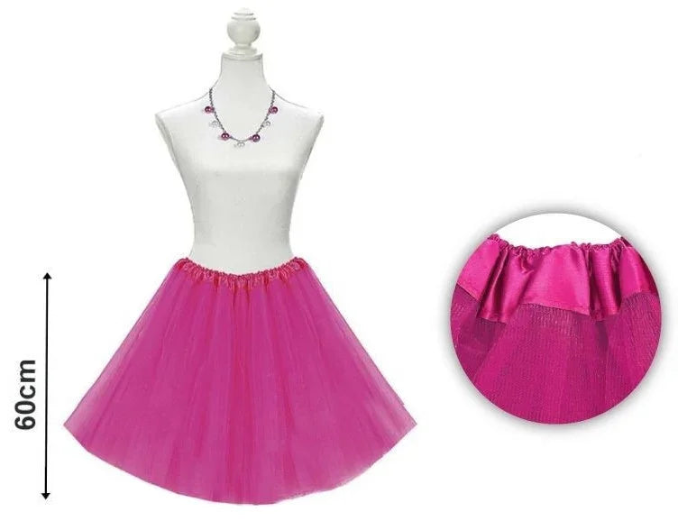 Tutú Rosa Fucsia de 60cms para Adulto Tutús Partilandia