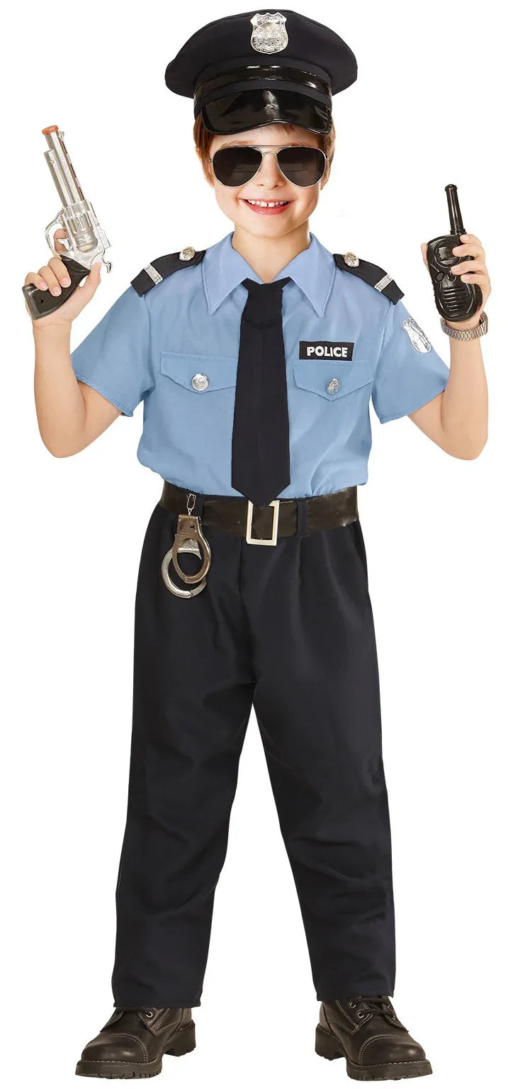 Disfraz de Policía con Manga Corta para Niño Policía Widmann