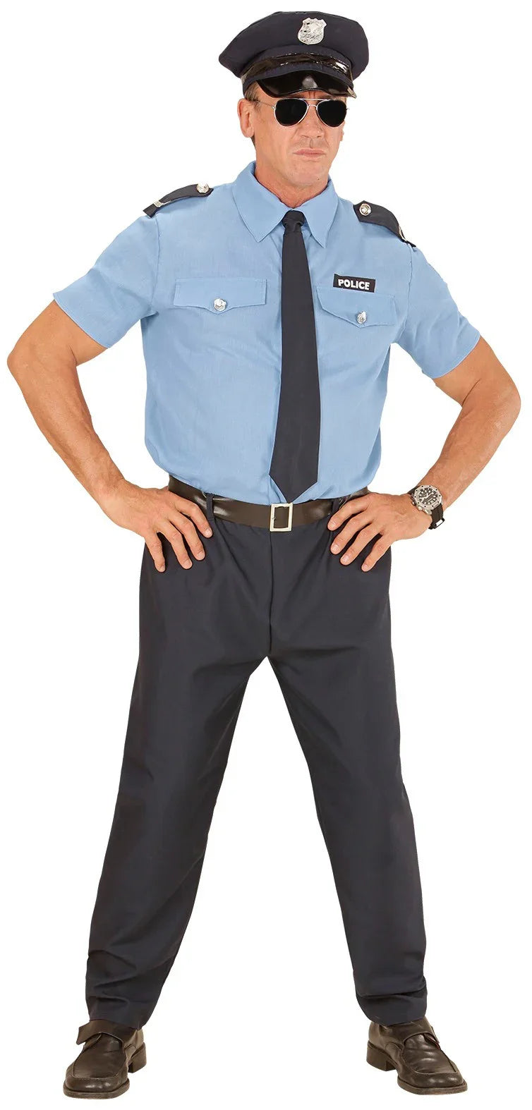 Disfraz de Policía con Manga Corta para Hombre Policía Widmann
