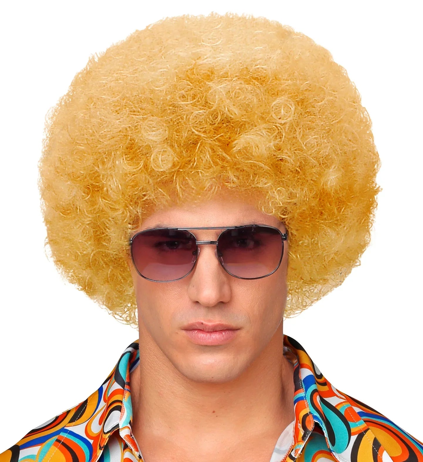 Peluca Afro Rubia Disco Años 70 para Adulto Pelucas Afro Widmann