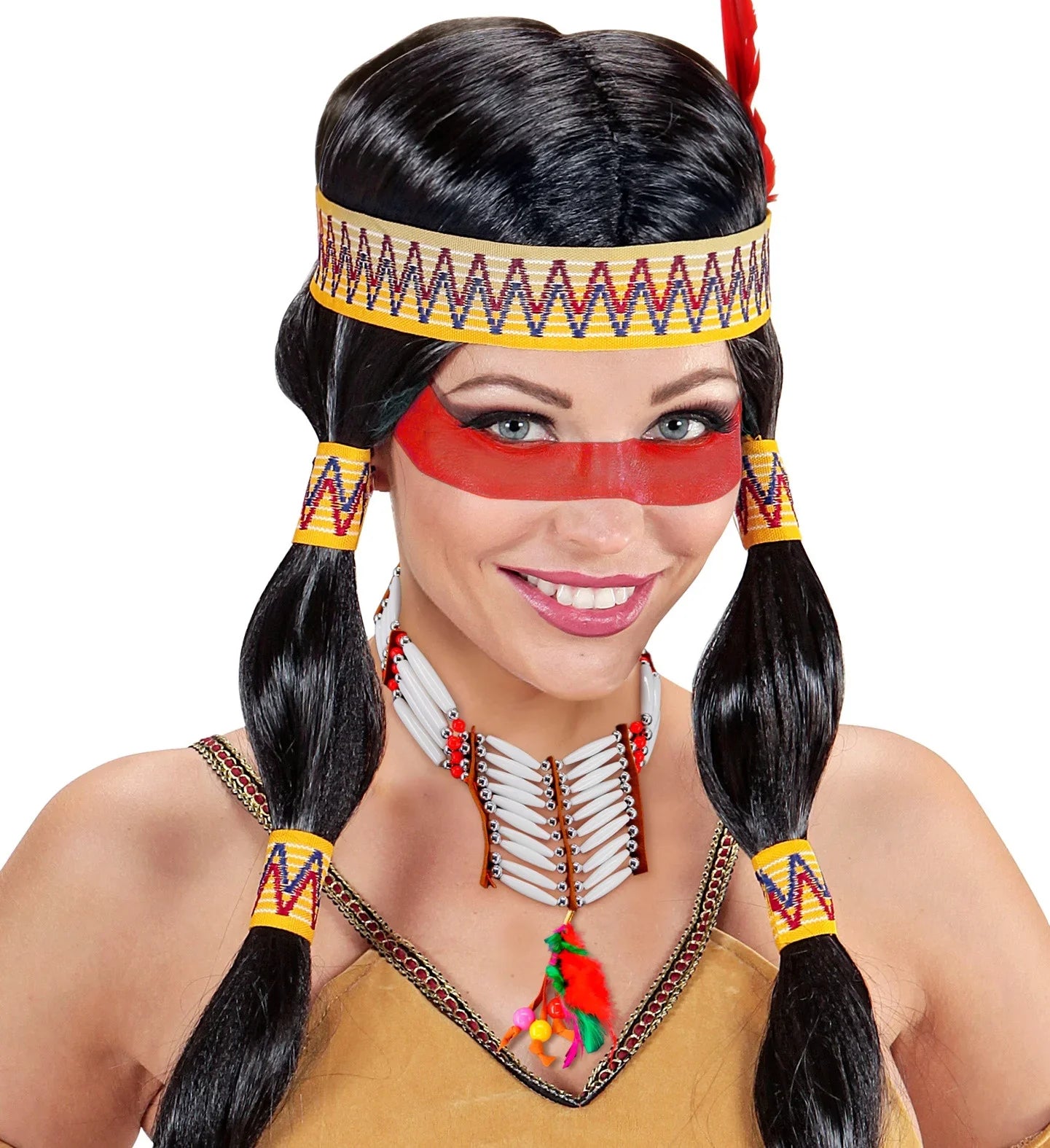 Collar Indio con plumas Joyas y Bisutería Widmann