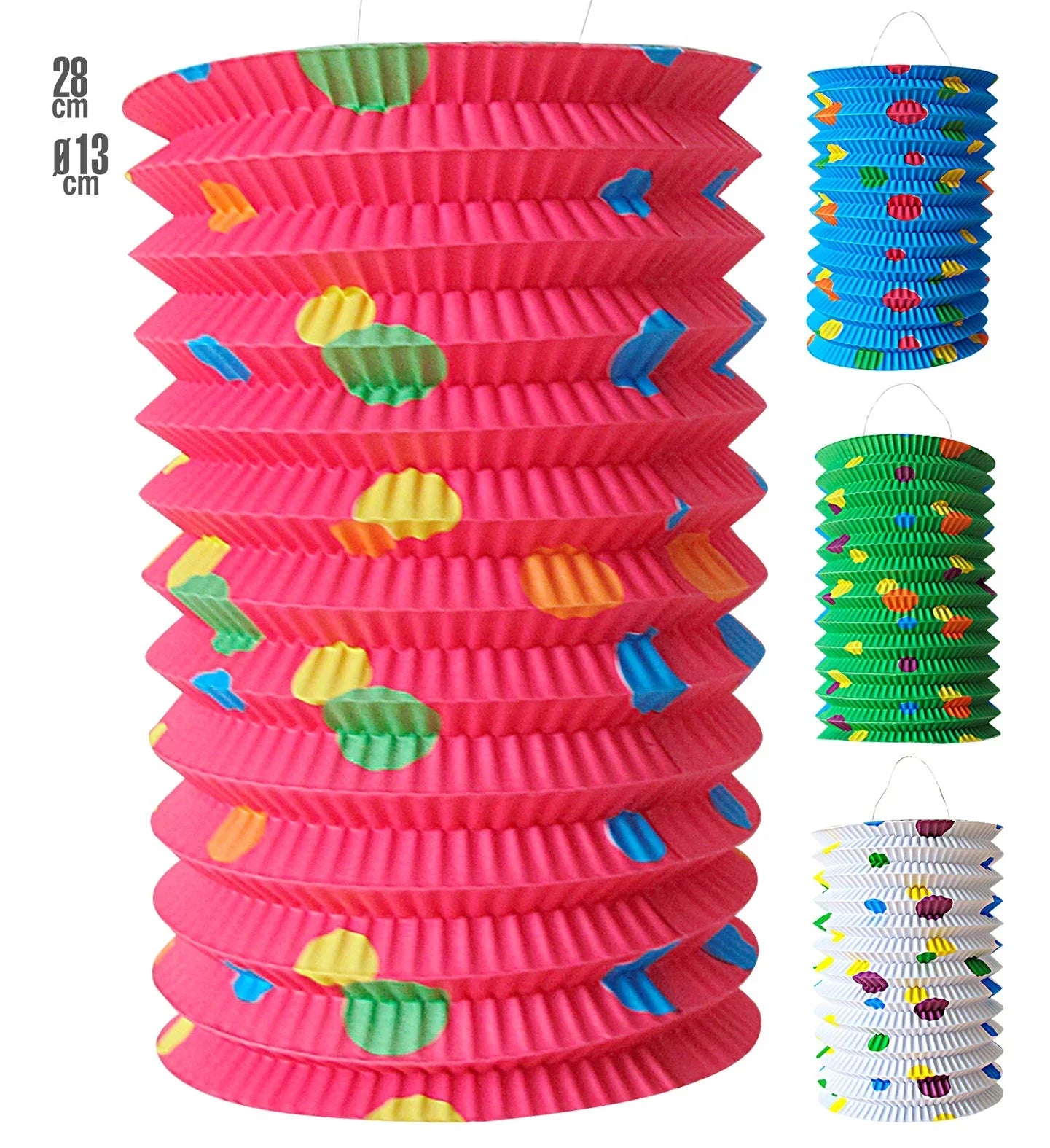 Faroles de Diferentes Colores con Lunares Guirnaldas Widmann