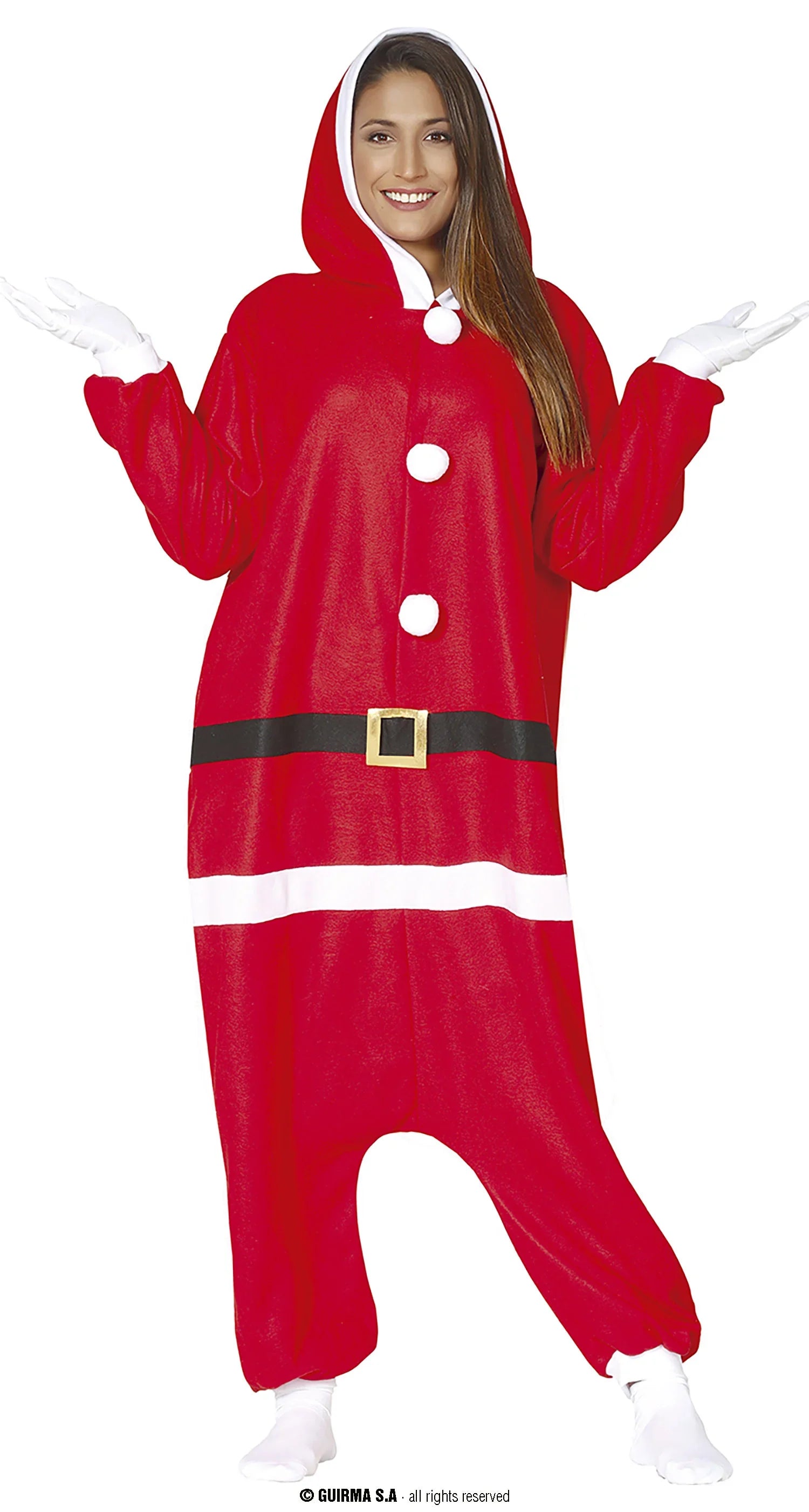 Disfraz de Papá Noel Pijama para Adulto Papa Noel y Mama Noel Guirca