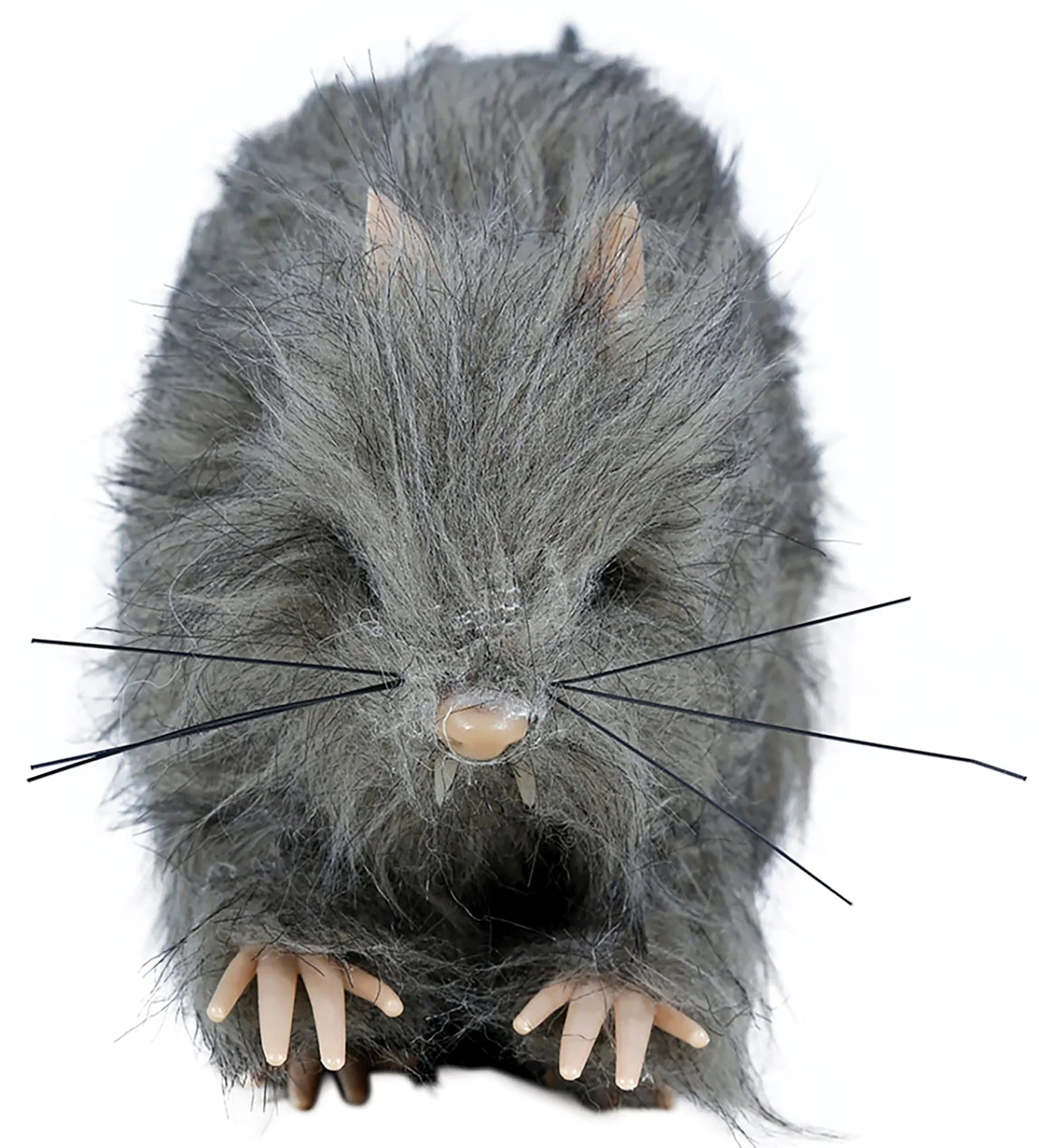 Rata Gris con Pelo para Decoración de Halloween Figuras Decorativas Guirca