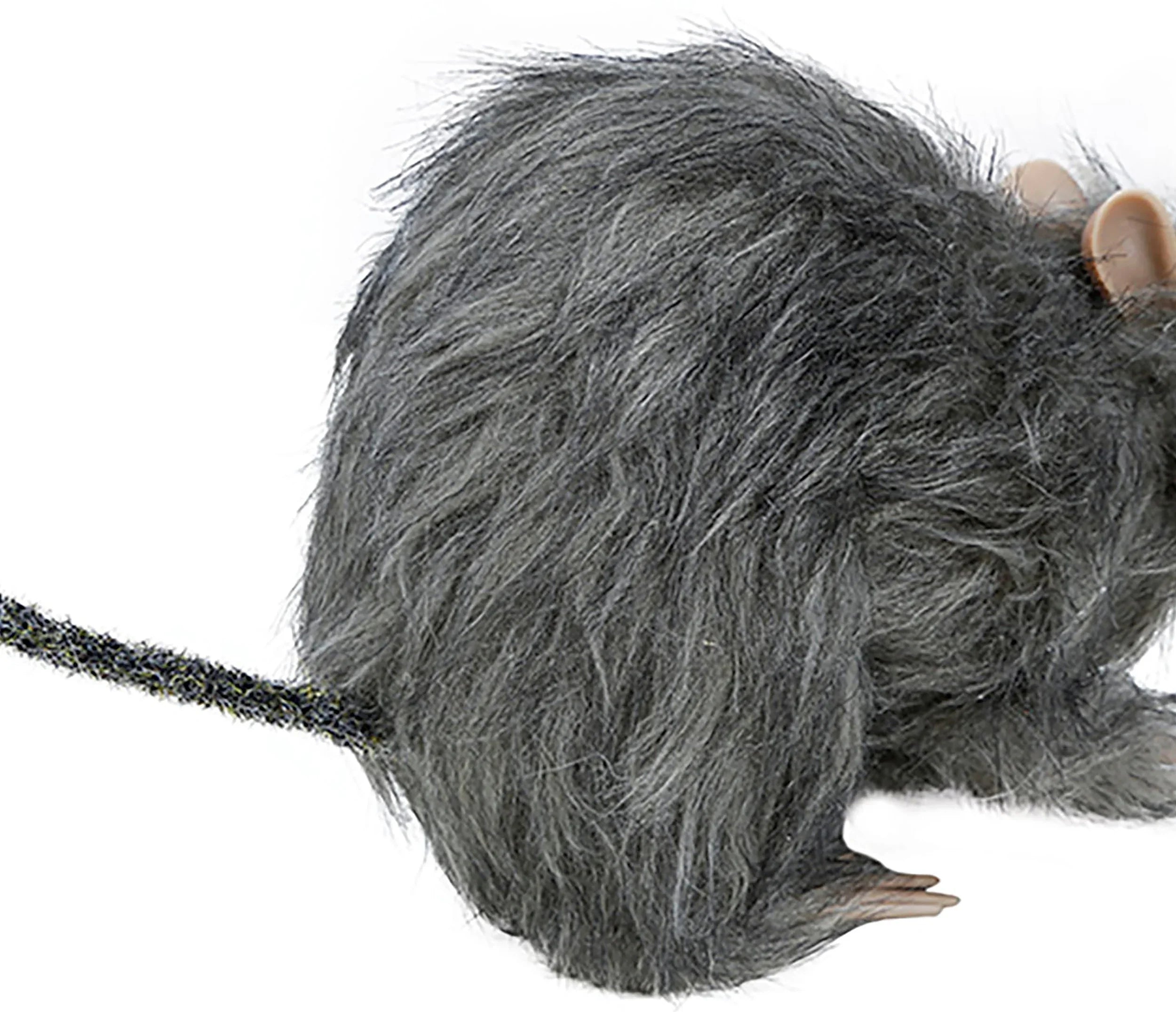 Rata Gris con Pelo para Decoración de Halloween Figuras Decorativas Guirca