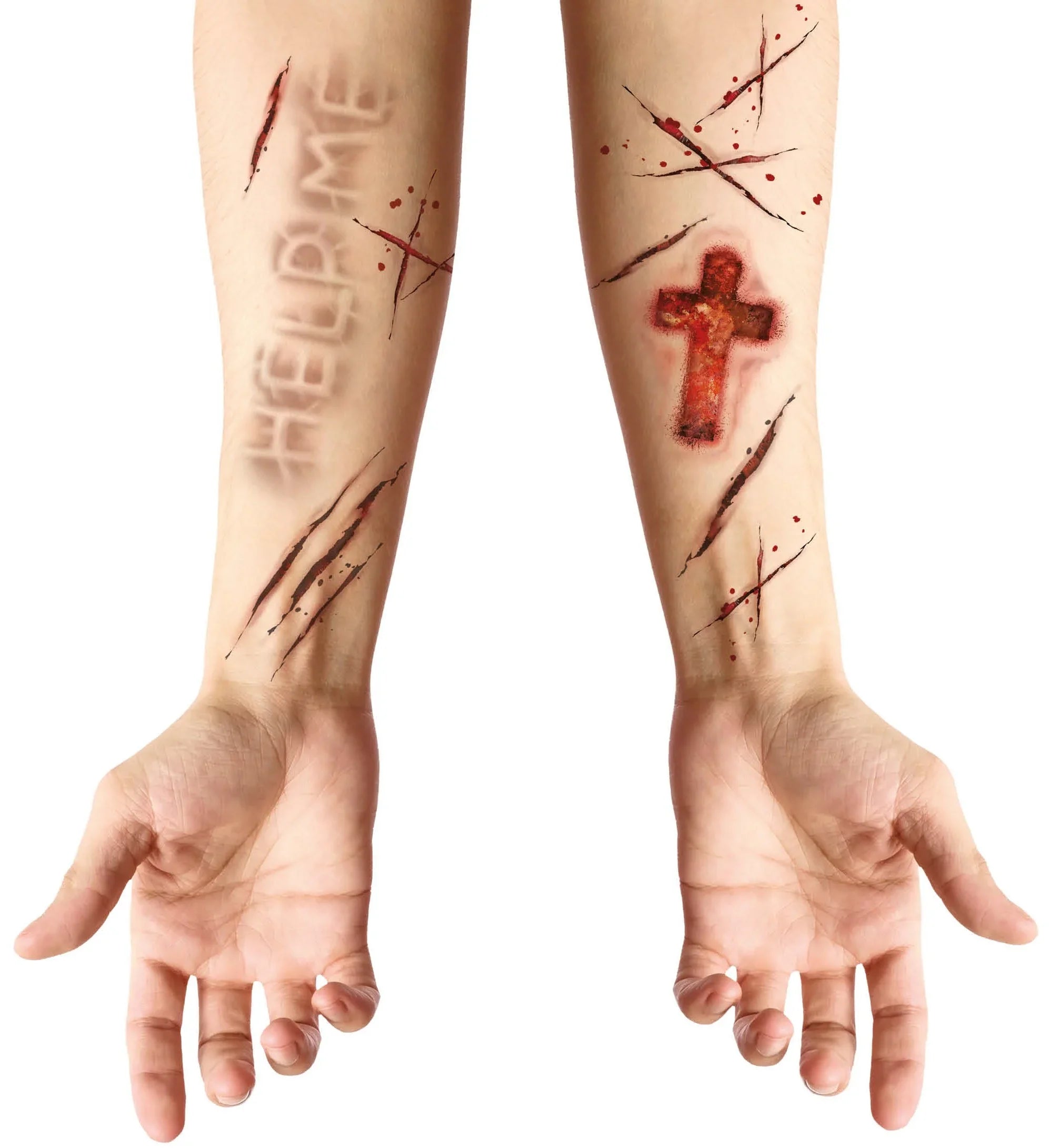 Tatuajes Adhesivos de Heridas de Poseída Maquillaje Halloween Guirca