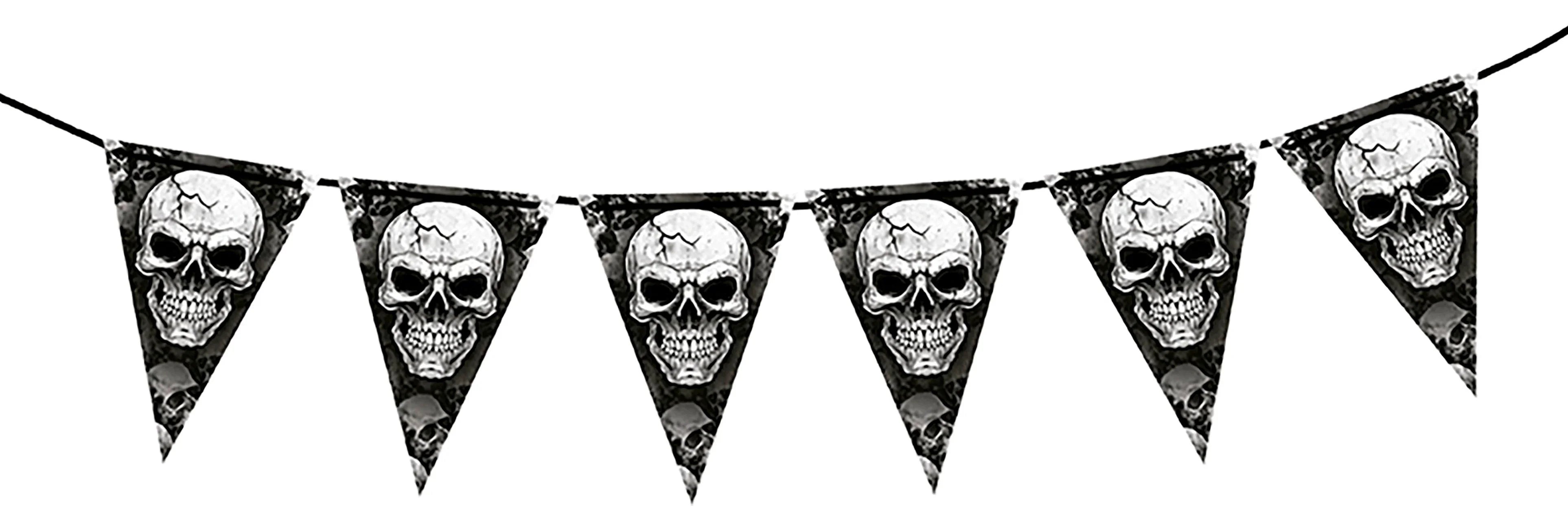 Guirnalda con Banderines de Calaveras para Halloween Guirnaldas de Halloween Guirca