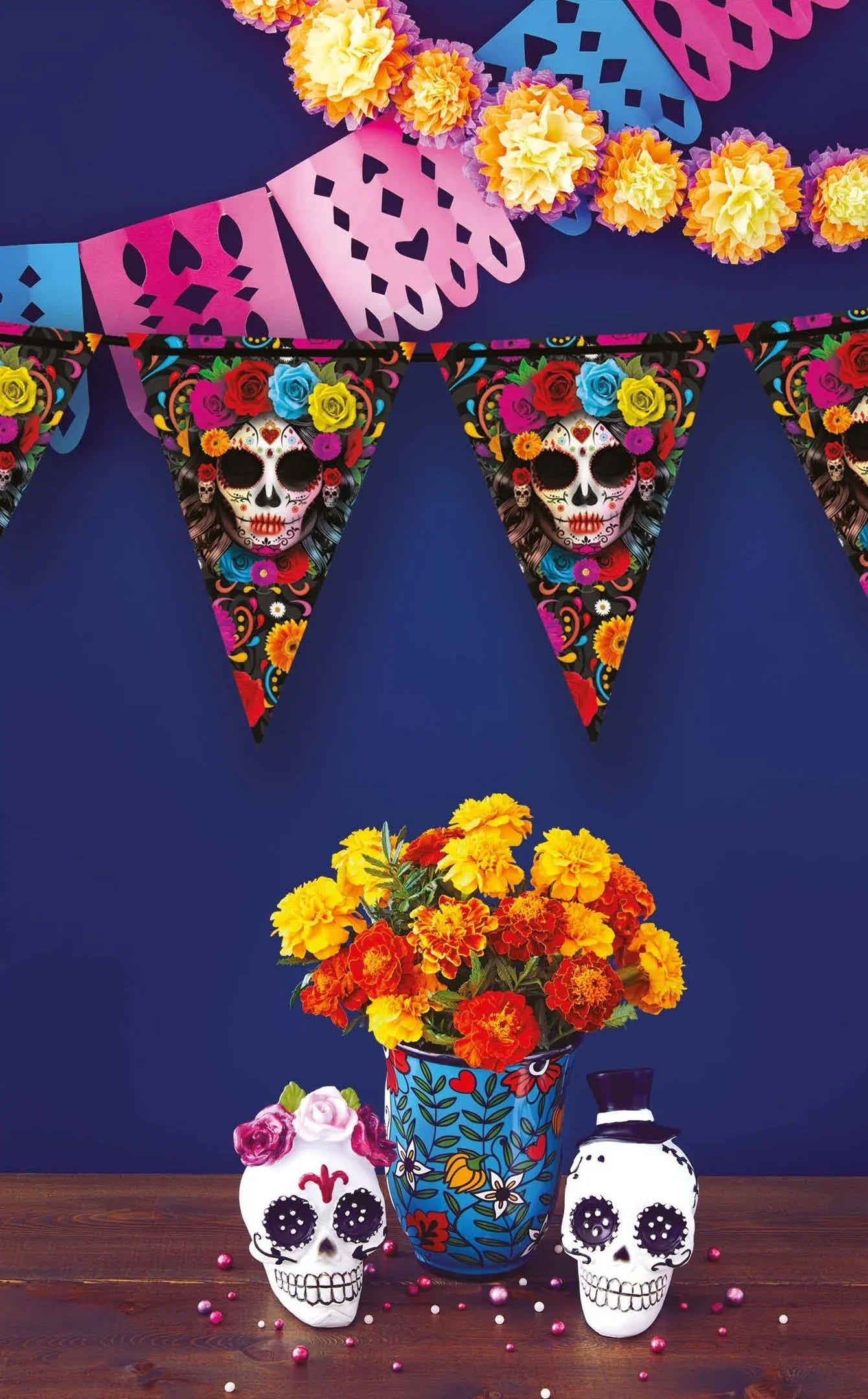 Guirnalda de Catrina para Decoración de Halloween Guirnaldas de Halloween Guirca