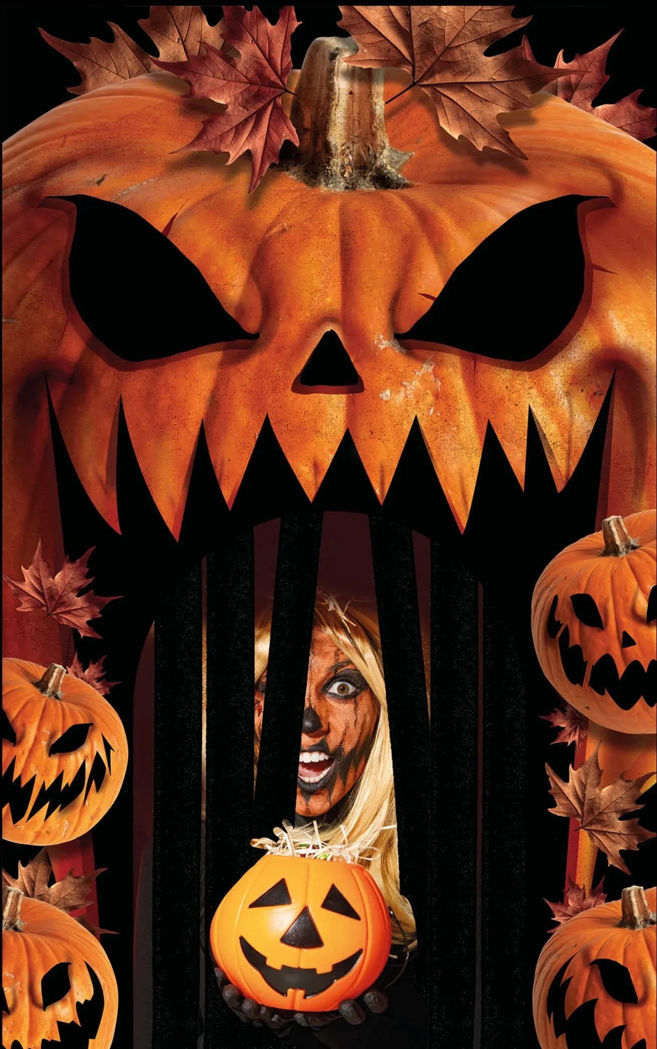 Decoración de Calabaza Diabólica para Puertas Decoración Halloween Guirca