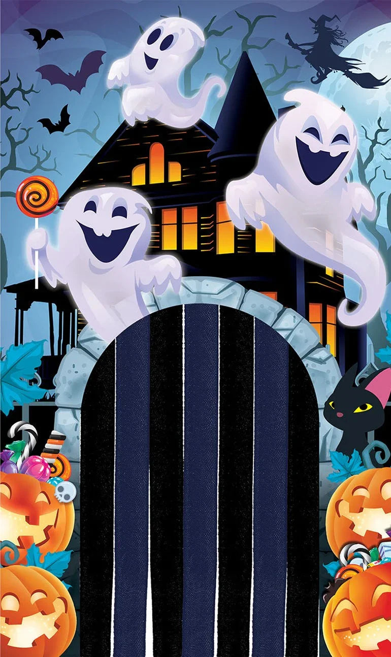 Decoración de Fantasmas y Calabazas para Puertas Decoración Halloween Guirca