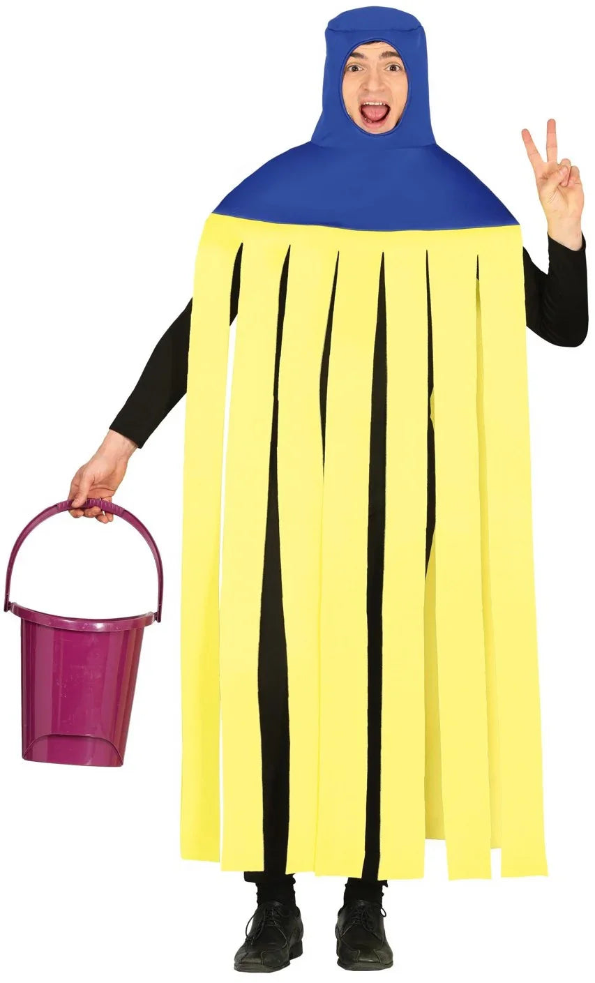 Disfraz de Fregona Azul y Amarilla para Hombre Disfraces Originales Guirca