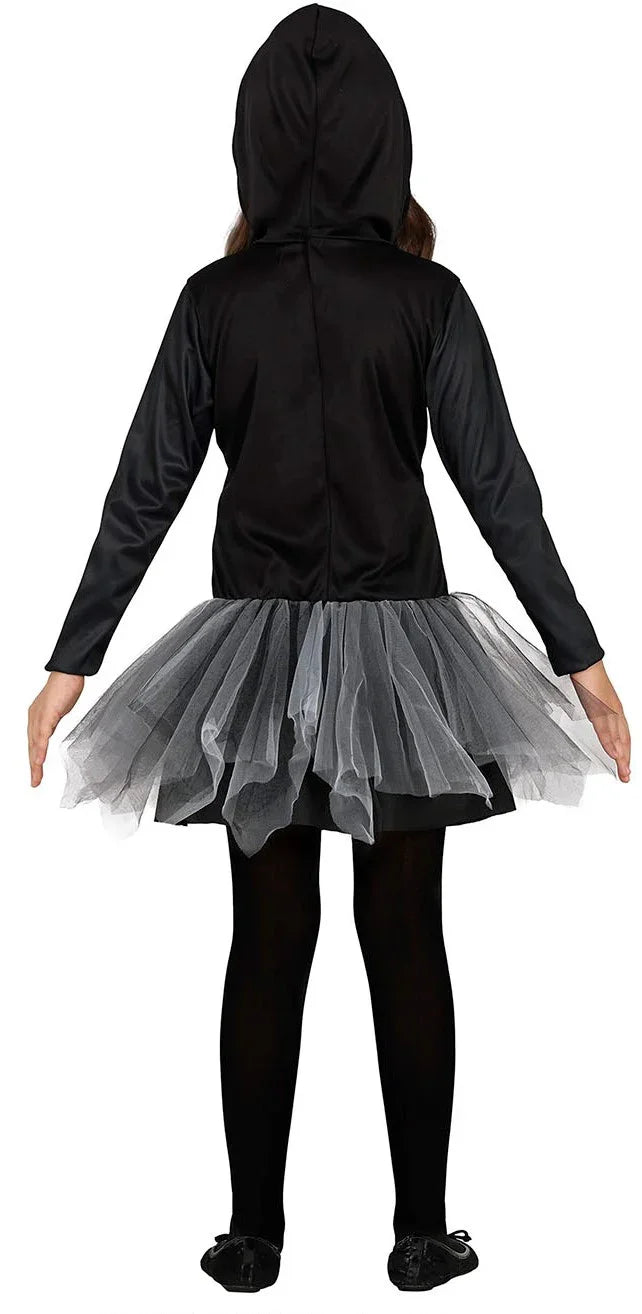 Disfraz de Esqueleto con Capucha y Tutú para Niña Esqueletos Guirca