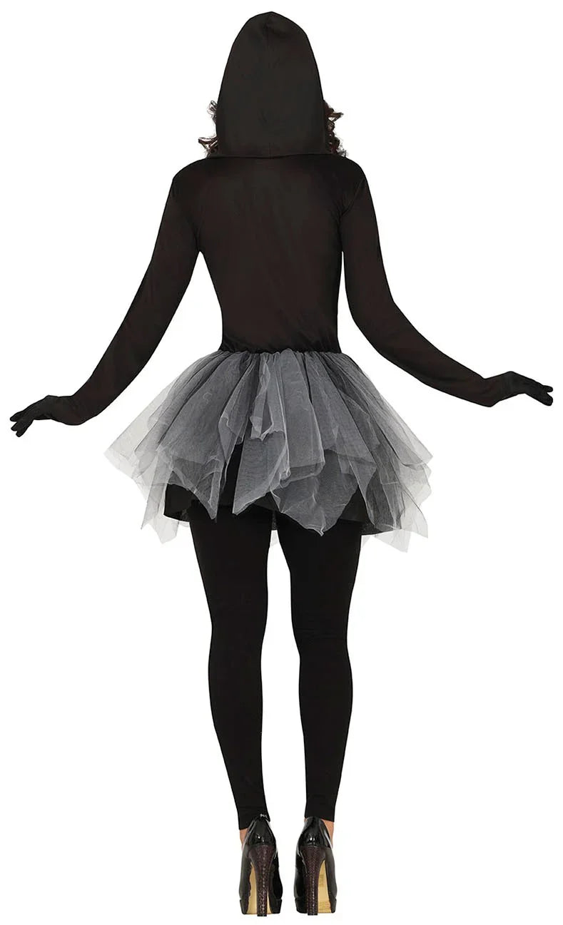 Disfraz de Esqueleto con Capucha y Tutú para Mujer Esqueletos Guirca