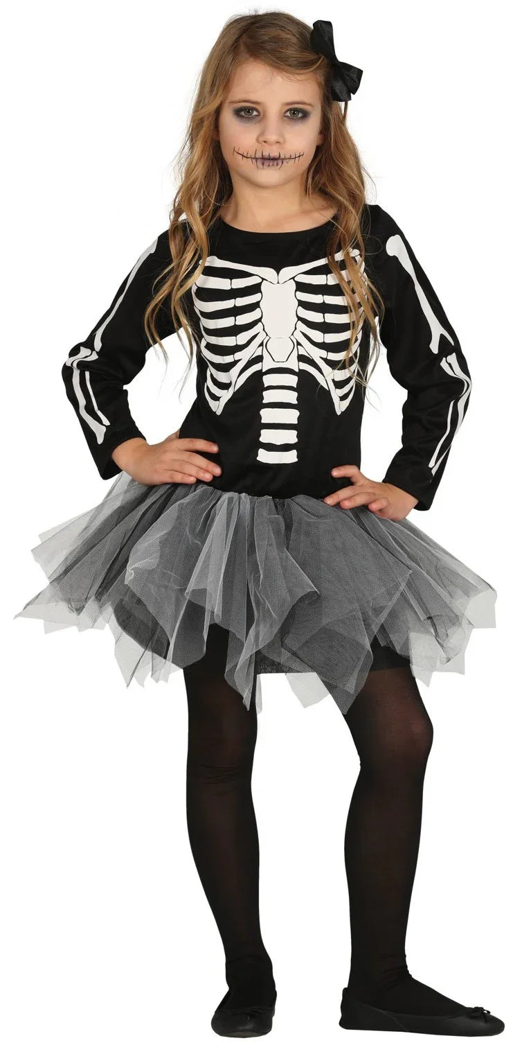 Disfraz de Esqueleto con Tutú Infantil Esqueletos Guirca