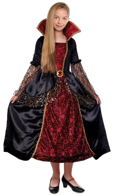 Disfraz de Vampiresa Elegante Premium para Niña Vampiros y vampiresas Partilandia