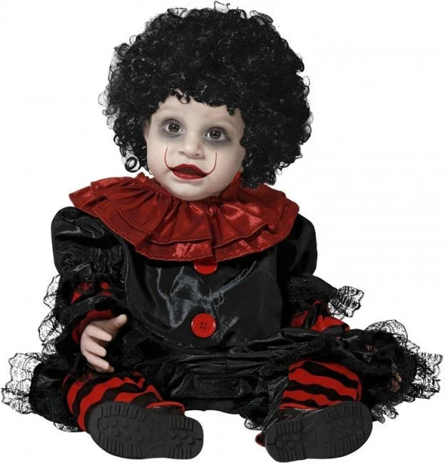 Disfraz de Payaso Asesino Negro y Rojo para Bebé Payasos Asesinos Atosa