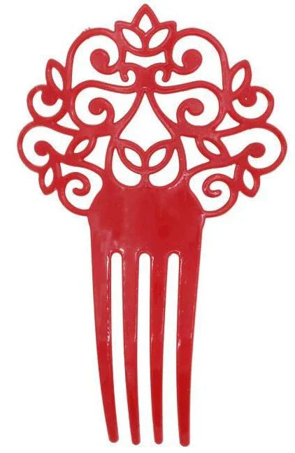 Peineta de Sevillana Roja Complementos Sevillanas, Cordobeses y Toreros Partilandia