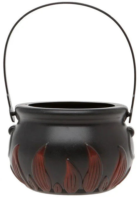 Caldero de Bruja de Plástico con Fuego Cestas de Halloween Atosa