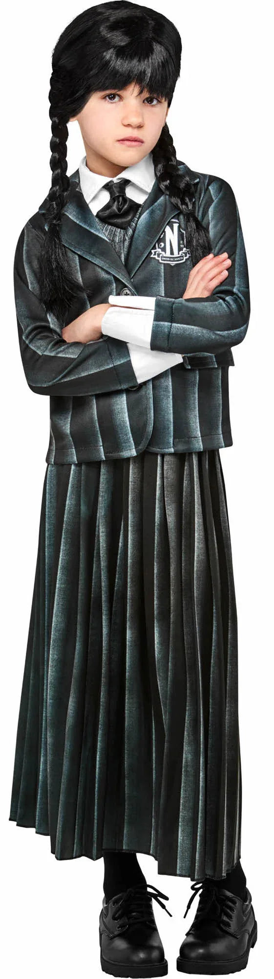 Disfraz de Miércoles Addams con Uniforme para Niña Miércoles Addams Rubies