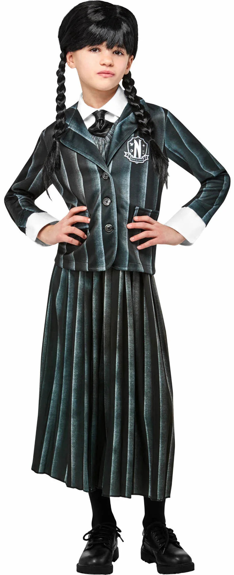 Disfraz de Miércoles Addams con Uniforme para Niña Miércoles Addams Rubies