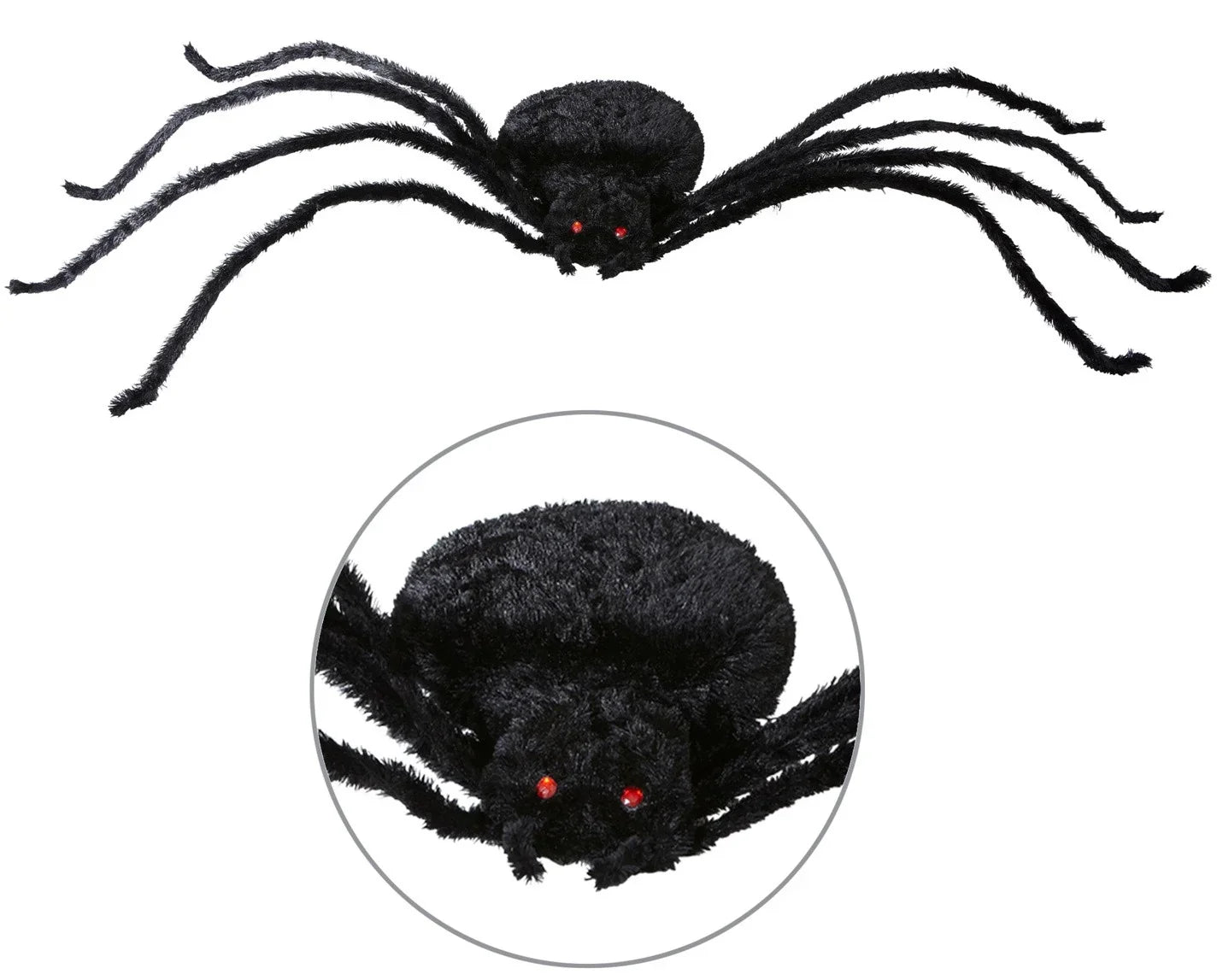 Araña Gigante de 220cm Arañas y Telarañas Widmann