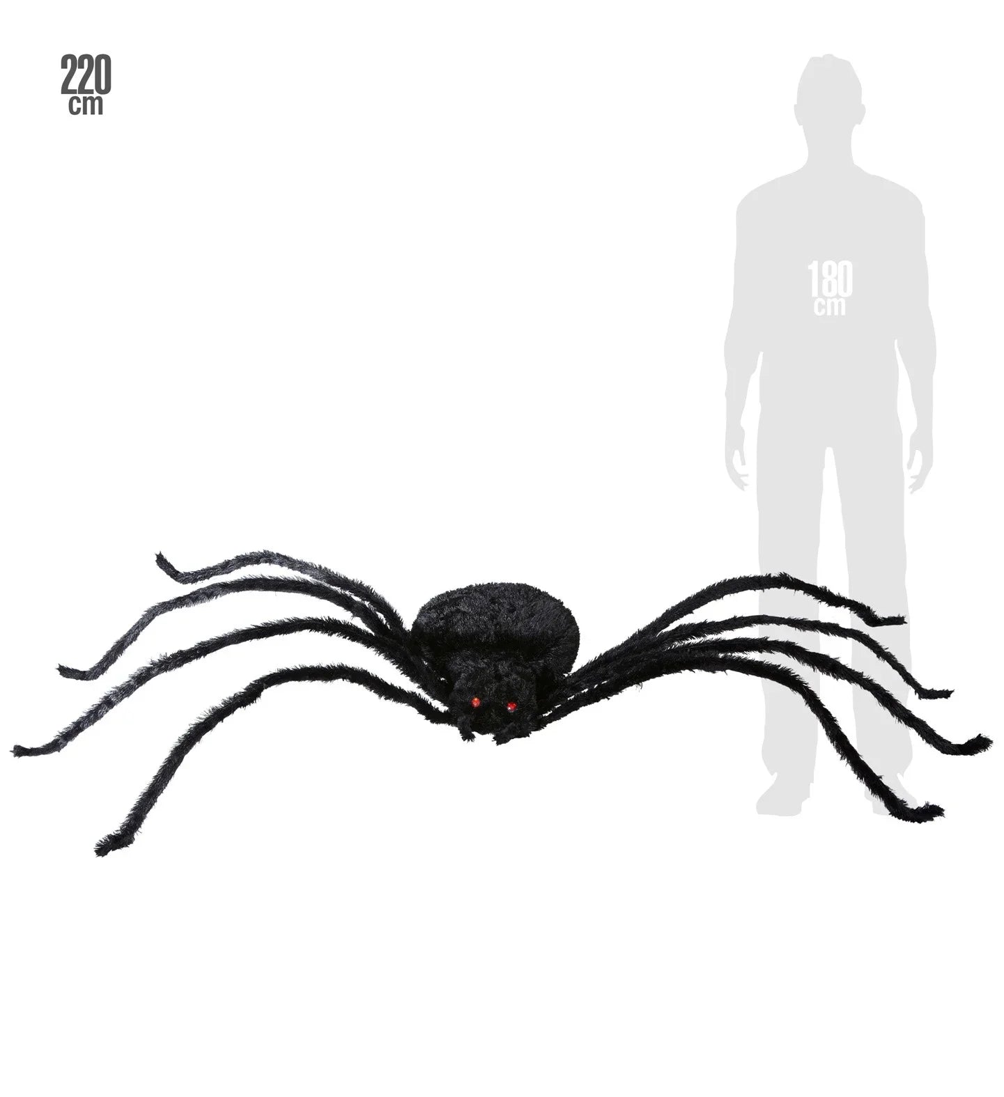 Araña Gigante de 220cm Arañas y Telarañas Widmann