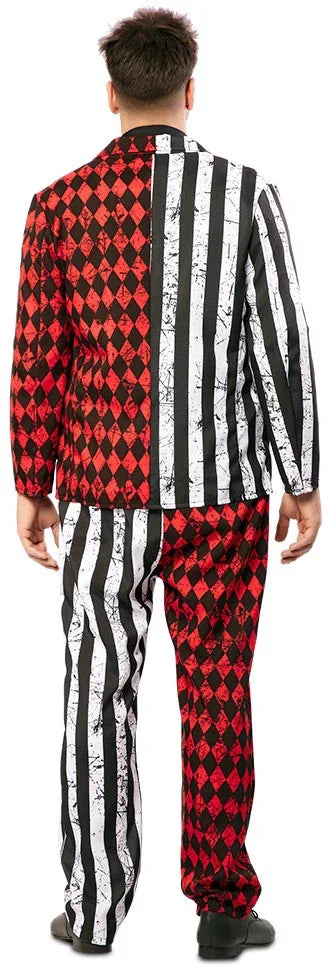Disfraz de Arlequín Psicópata Elegante para Hombre Joker EuroCarnavales