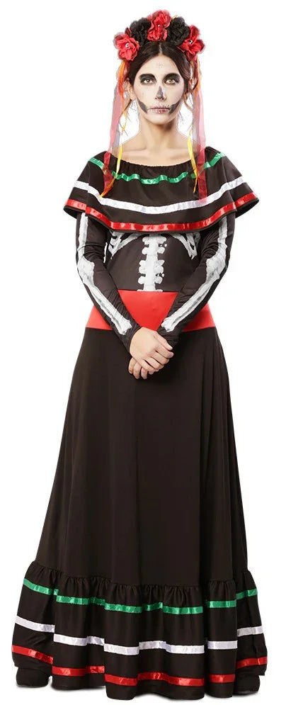 Disfraz de Catrina Mejicana para Mujer Catrina EuroCarnavales