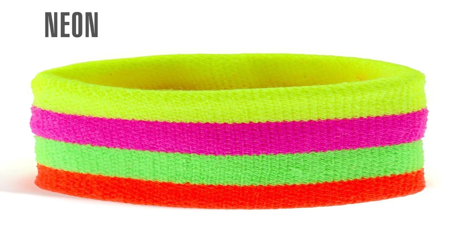 Cinta Años 80 Multicolor Neón para el Pelo Años 80 Widmann