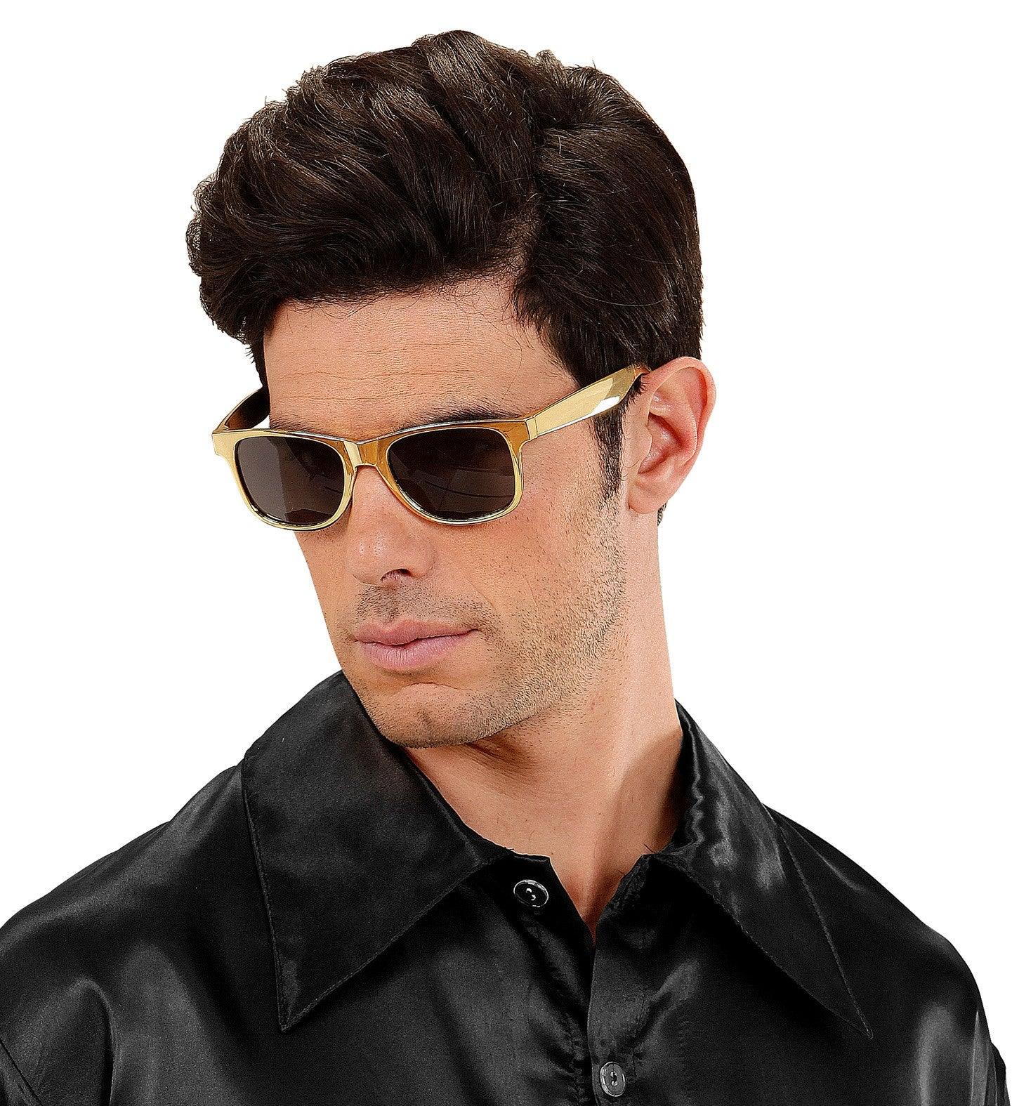 Gafas Doradas Estilosas con Cristal Negro Gafas Widmann