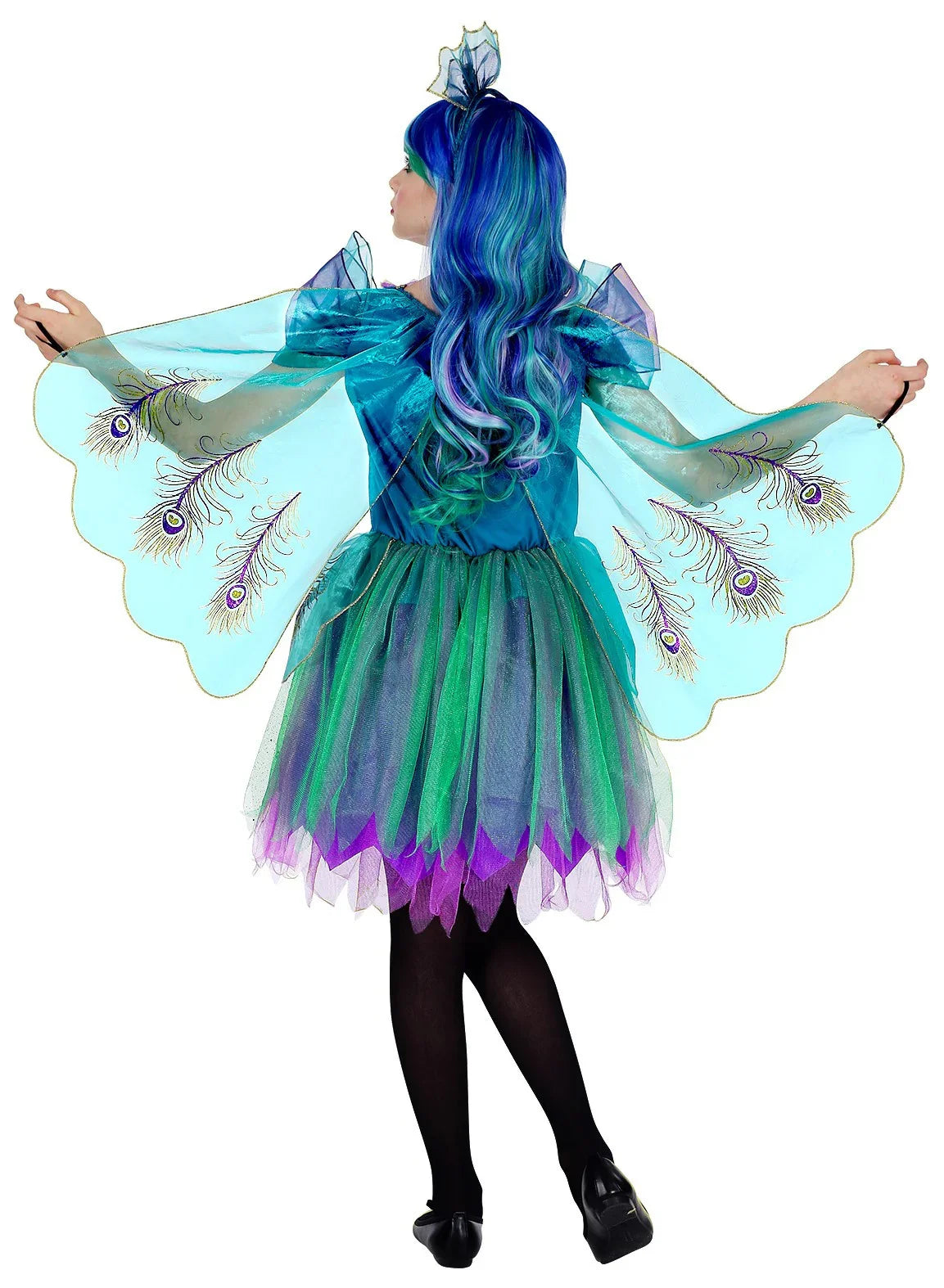 Disfraz de Pavo Real para Niña Animales Infantiles Widmann